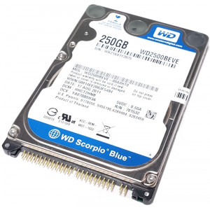 WD 250 GB Notebook UDMA IDE Scorpio Hard Drive WD2500BEVE - 2.5 Inch - 9.5mm High - IDE (PATA) - UDMA 100 - Blue
