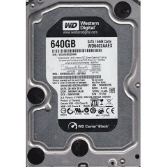 Western Digital WD6402AAEX-00Y9A0 - 640 GB, WD Cavair Black, 7.2K RPM, SATA III 6.0Gb/s, 3.5" Hard Drive HDD - Refurbished