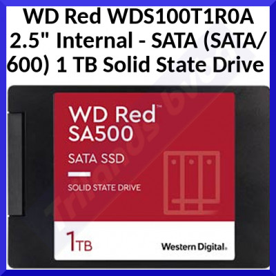 WD Red WDS100T1R0A 2.5" Internal - SATA (SATA/600) 1 TB Solid State Drive - 600 TB TBW - 560 MB/s Maximum Read Transfer Rate