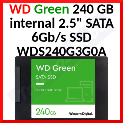 WD Green 240 GB internal 2.5" SATA 6Gb/s SSD WDS240G3G0A