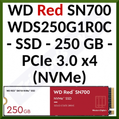 WD Red SN700 WDS250G1R0C - Solid state drive - 250 GB - internal - M.2 2280 - PCI Express 3.0 x4 (NVMe)