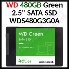 WD 480GB Green 2.5" SATA SSD WDS480G3G0A - SSD - 480 GB - internal - 2.5" - SATA 6Gb/s
