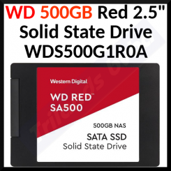 WD 500GB Red 2.5" Solid State Drive WDS500G1R0A - 500 GB Solid State Drive - 2.5" Internal - SATA (SATA/600)