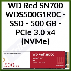 WD Red SN700 WDS500G1R0C - Solid state drive - 500 GB - internal - M.2 2280 - PCI Express 3.0 x4 (NVMe)