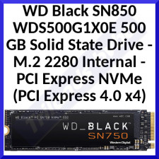 WD Black SN850 WDS500G1X0E 500 GB Solid State Drive - M.2 2280 Internal - PCI Express NVMe (PCI Express 4.0 x4)