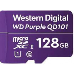 WD Purple SC QD101 WDD128G1P0C - Flash memory card - 128 GB - UHS-I U1 / Class10 - microSDXC UHS-I - purple