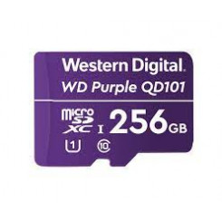 WD Purple SC QD101 WDD256G1P0C - Flash memory card - 256 GB - UHS-I U1 / Class10 - microSDXC UHS-I - purple