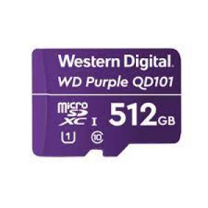 WD Purple SC QD101 WDD512G1P0C - Flash memory card - 512 GB - UHS-I U1 / Class10 - microSDXC UHS-I - purple