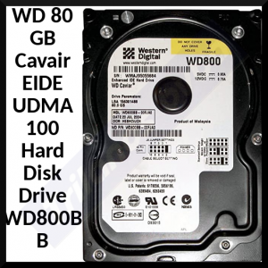 WD 80 GB Cavair EIDE UDMA 100 Hard Disk Drive WD800BB