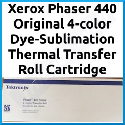 Xerox 016-1302-00 Original Phaser 440 (4-Color) - Cyan / Magenta / Yellow / Black Dye-Sublimation Thermal Transfer Roll Cartridge (100 Pages)