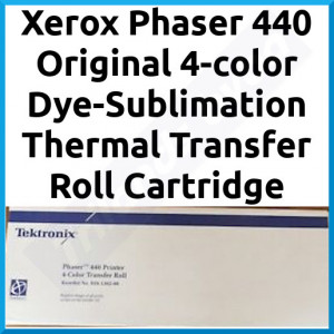 Xerox Phaser 440 Cyan / Magenta / Yellow / Black (4-Color) Dye-Sublimation Thermal Transfer Roll Cartridge 016-1302-00 (100 Pages)