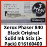 Xerox Phaser 840 Black Original Solid Ink Stix (3-Pack) - 016160400