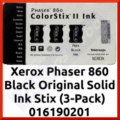 Xerox Phaser 860 Black Original Solid Ink Stix (3-Pack) - 016-1902-01