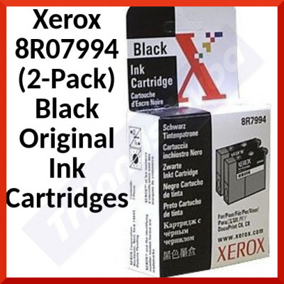 Xerox DocuPrint C8 BLACK (2-Pack) Original Ink Cartridges (2 X 150 Pages) - 8R07994