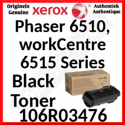 Xerox 106R03476 Original Black Toner Cartridge (2500 Pages) for Xerox Phaser 6510DN, 6510DNI, 6510DNM, 6510N - WorkCentre 6515/DN, 6515/DNI, 6515/DNM, 6515/N
