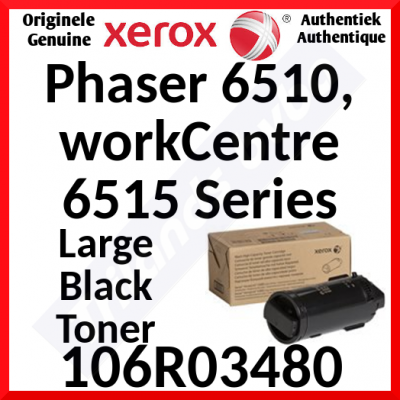 Xerox 106R03480 High Yield Black Original Toner Cartridge (5500 Pages) for Xerox Phaser 6510DN, 6510DNI, 6510DNM, 6510N - WorkCentre 6515/DN, 6515/DNI, 6515/DNM, 6515/N