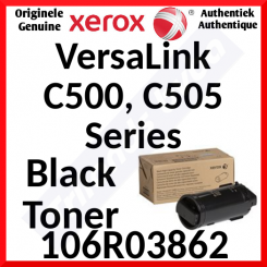 Xerox 106R03862 Black Original Toner Cartridge (5000 Pages) for Xerox VersaLink C500, C505