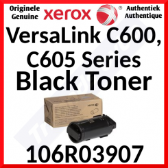 Xerox 106R03907 High Capacity Black Original Toner Cartridge (12200 Pages) for Xerox VersaLink C600, C605