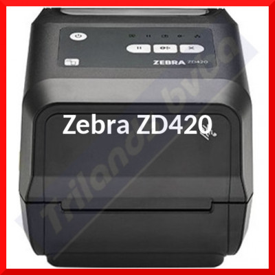Zebra (ZD42042-T0E000EZ) ZD420 Desktop Thermal Transfer Printer - Monochrome - Label/Receipt Print - USB - 103.89 mm (4.09") Print Width - 152 mm/s Mono - 203 dpi - 118.11 mm Label Width - 990.60 mm Label Length