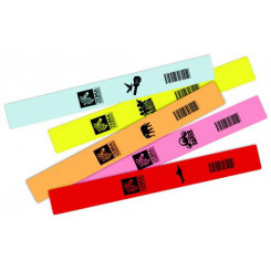 Zebra Z-Band Fun 10012712-7 Thermal Label - Permanent Adhesive - 25.40 mm Width x 254 mm Length - 350 / Roll - 25.40 mm Core - Direct Thermal - Purple - Polypropylene - 4 / Roll