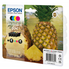 Epson 604 CMYK (4-Ink Pack) BLACK + CYAN + MAGENTA + YELLOW ALL Original Ink Cartridges C13T10G64020