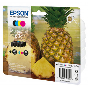 Epson 604 CMYK (4-Ink Pack) BLACK + CYAN + MAGENTA + YELLOW ALL Original Ink Cartridges C13T10G64020