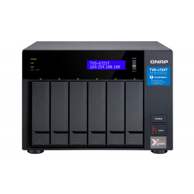 QNAP TVS-672XT NAS Tower Intel® Core™ i3 8 GB DDR4 0 TB QNAP QTS Black