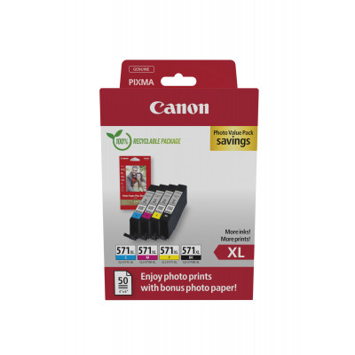 Canon 0332C006 ink cartridge 4 pc(s) Original High (XL) Yield Black, Cyan, Magenta, Yellow