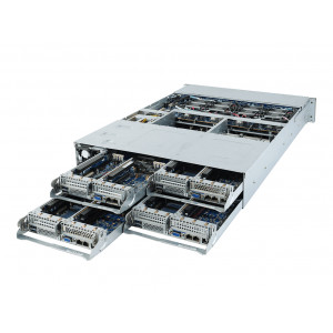 GIGABYTE H252-Z10 Socket SP3 Rack (2U) Black, Steel