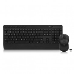 ACT Wireless keyboard and mouse bundle (Qwerty), silent click, eco-friendly, made from recycled materials