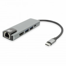 ACT AC7091 laptop dock/port replicator Wired USB 3.2 Gen 1 (3.1 Gen 1) Type-C Grey