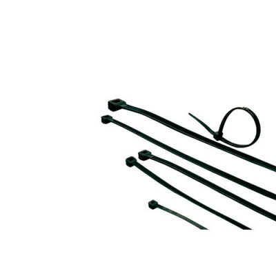 ACT Cable ties - black, length 203 mm, width 3.6 mm