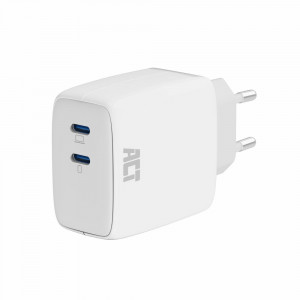 ACT USB-C Charger 65W 2-port with Power Delivery PPS and GaNFast