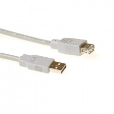 ACT USB 2.0 A male - USB A female ivory 3.00 m
