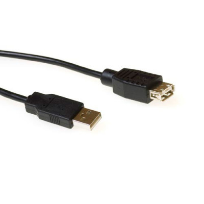 ACT USB 2.0 A male - USB A female black 5.00 m