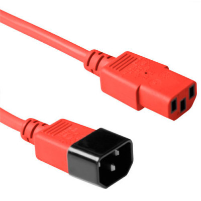 ACT Powercord C13 - C14 red 1.8 m