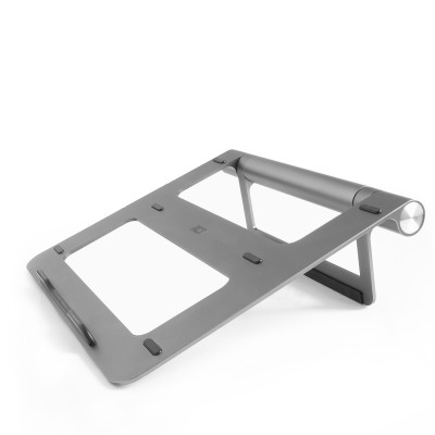 ACT Laptop stand aluminium, stepless height adjustable, detachable USB-C docking station