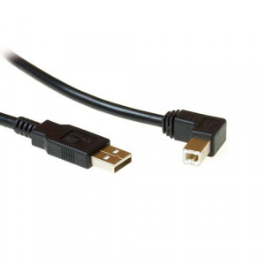 ACT USB 2.0 A male - USB B male (angled) 1.80 m