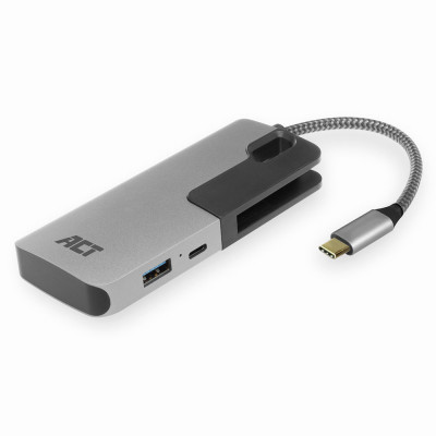ACT USB-C hub 3.0 3 port, card reader, PD pass-through