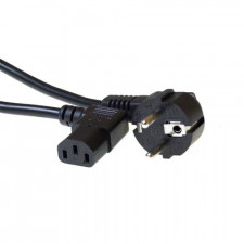 ACT Powercord mains connector CEE 7/7 male (angled) - C13 (angled) black 2 m
