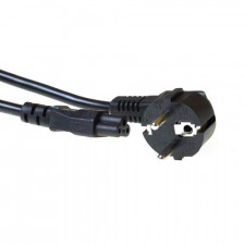 ACT Powercord mains connector CEE 7/7 male (angled) - C5 black 3 m