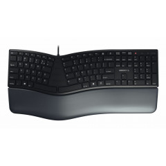 CHERRY KC 4500 ERGO keyboard Universal USB AZERTY Belgian Black