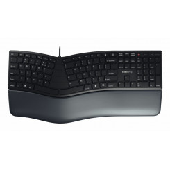 CHERRY KC 4500 ERGO keyboard Universal USB AZERTY Belgian Black