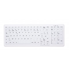 CHERRY AK-C7000 keyboard Medical RF Wireless + USB AZERTY Belgian White