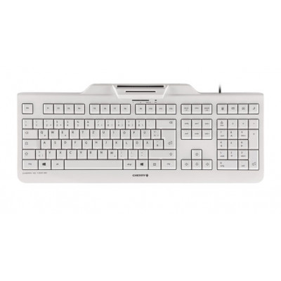 CHERRY KC 1000 SC keyboard Universal USB AZERTY Belgian White