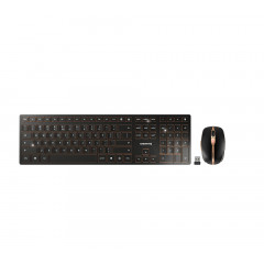 CHERRY DW 9100 SLIM keyboard Mouse included Universal RF Wireless + Bluetooth QWERTY US English Black
