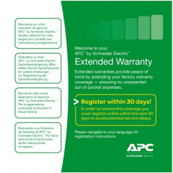 APC WBEXTWAR3YR-NB-02 warranty/support extension 1 license(s) 3 year(s)