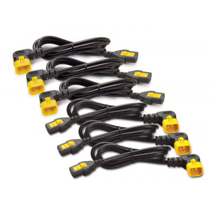 APC Power Cord Kit (6 ea), Locking, C13 to C14 (90 Degree), 1.8m