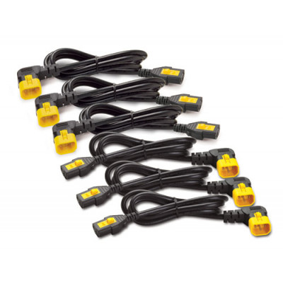 APC Power Cord Kit (6 ea), Locking, C13 to C14 (90 Degree), 1.8m