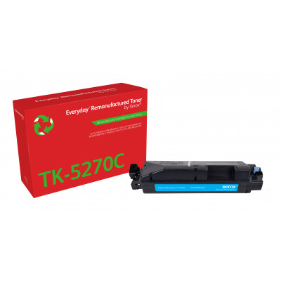 Everyday Remanufactured Everyday™ Cyan Remanufactured Toner by Xerox compatible with Kyocera TK-5270C, Standard capacity